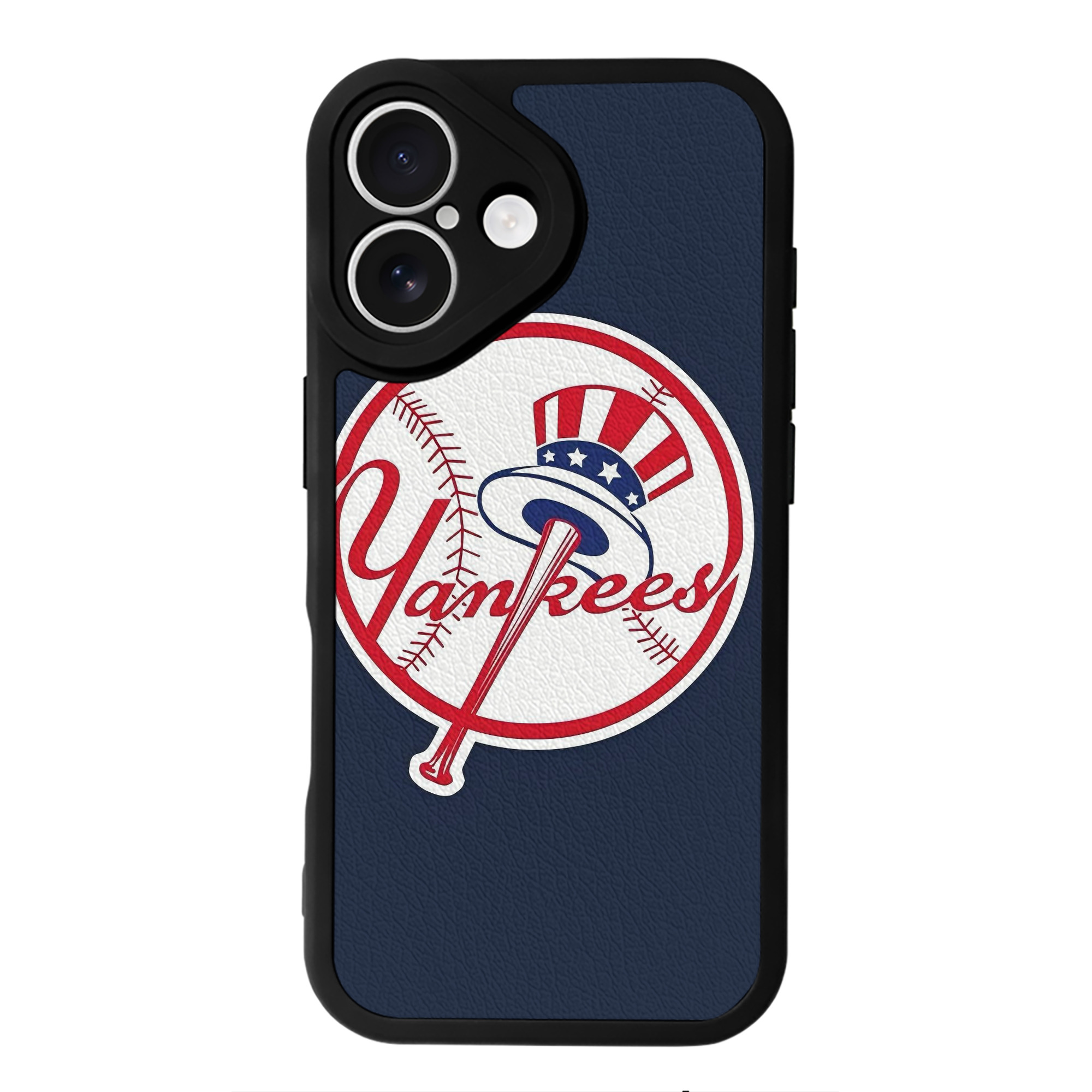 New York Yankees 216 IPhone 16 Silicone Leather Case – UV Print, Lambskin Texture – Perfect Fit, Wireless Charging Compatible, Scratch Resistant, Precise Cutouts – Stylish Protection For IPhone 16